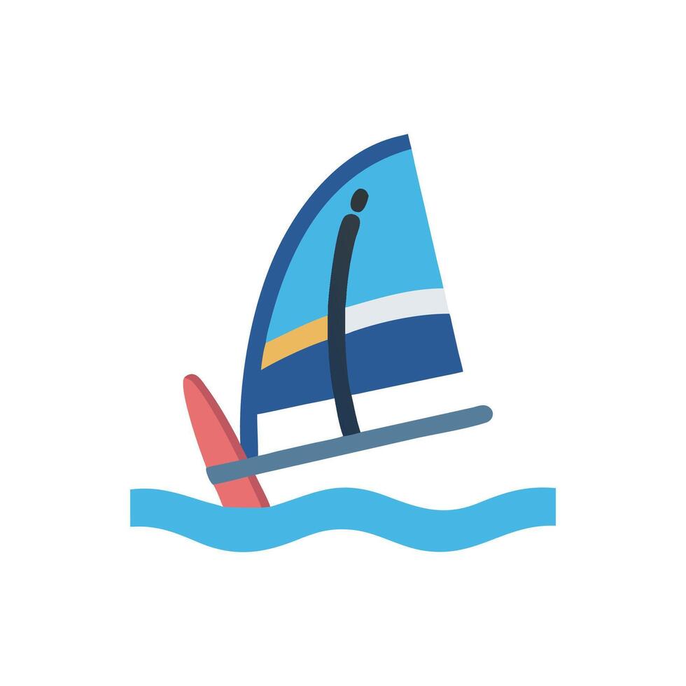 Windsurfing Icon for Competitive Riding vector