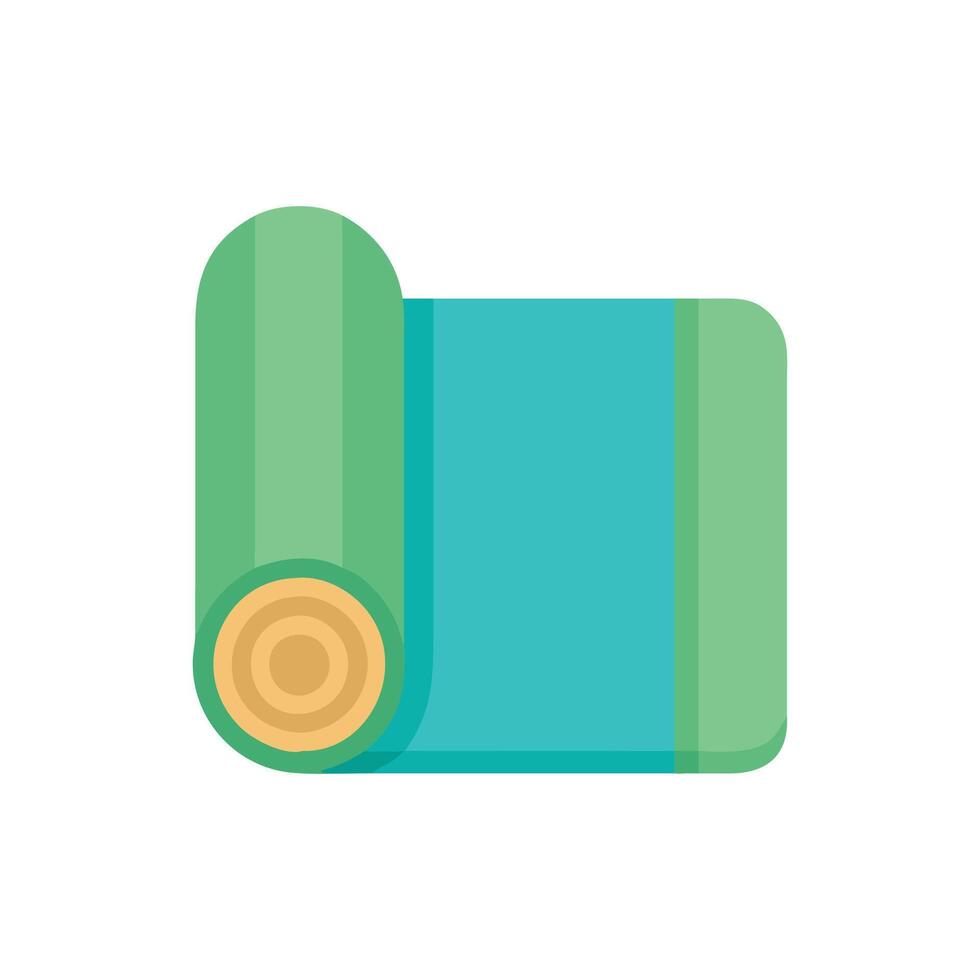 Yoga Mat Icon for Fitness Exercises vector