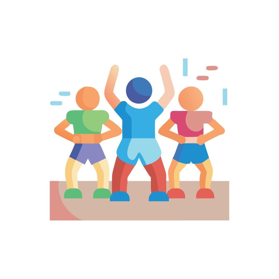 Icon Representation of Zumba Class vector