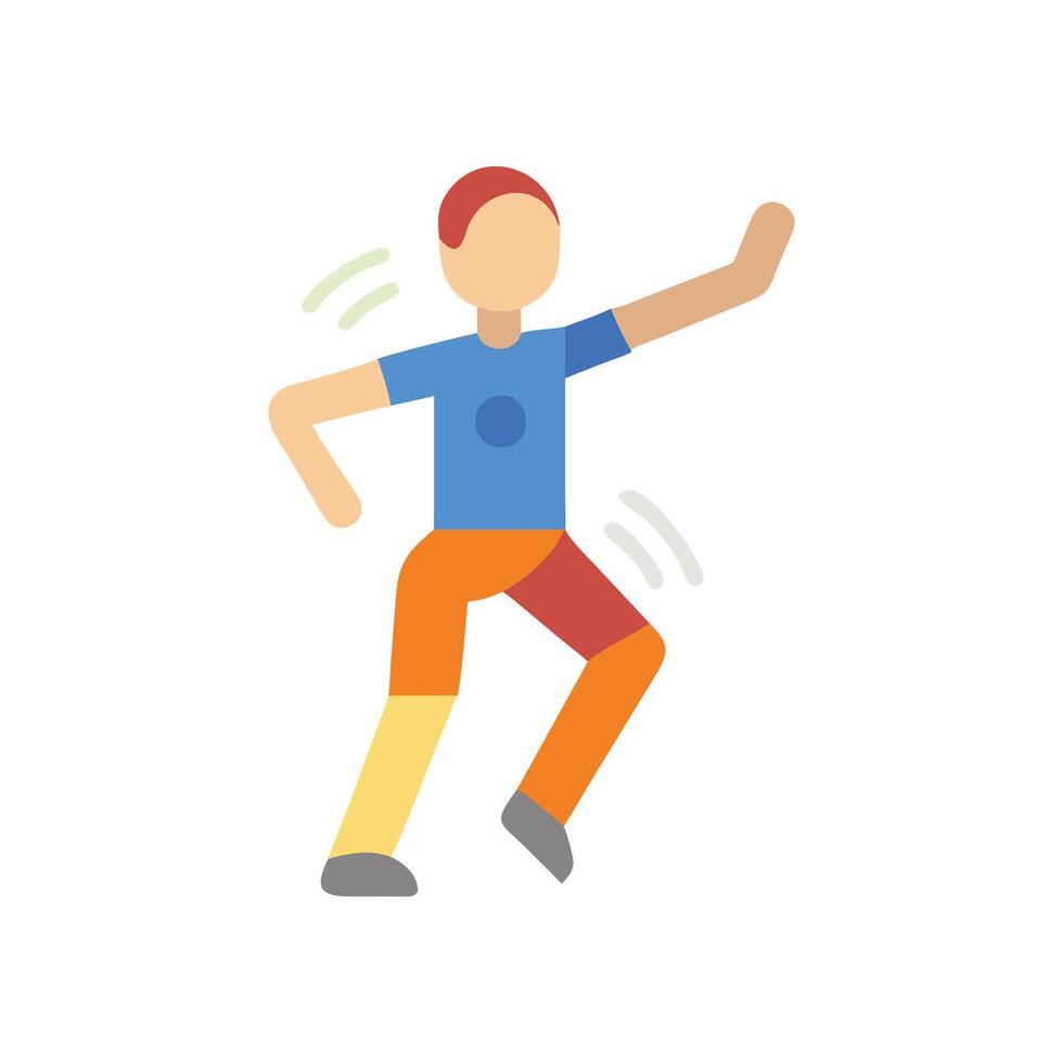 Energetic Aerobics Dance Icon vector