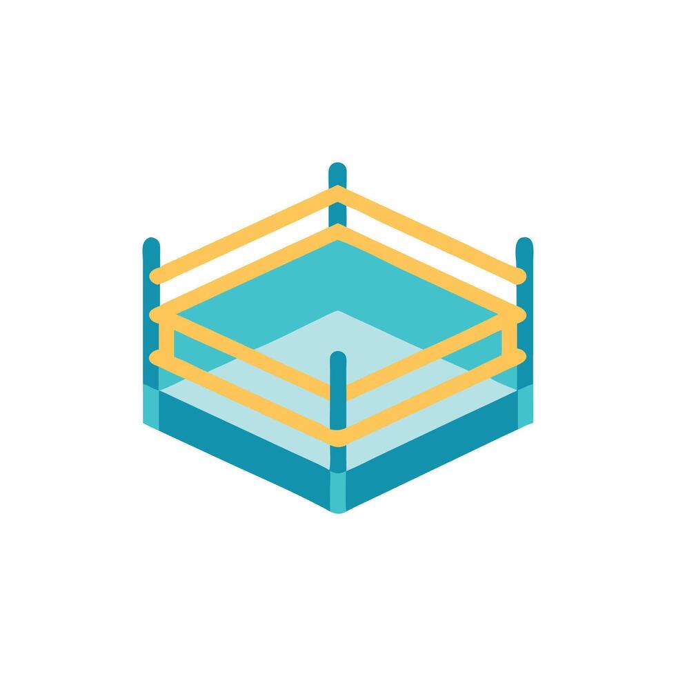 Wrestling Ring Icon for Combat Sports vector