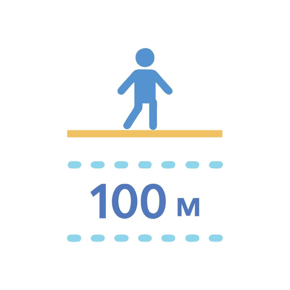 Athlete Sprinting Fast Icon Design vector