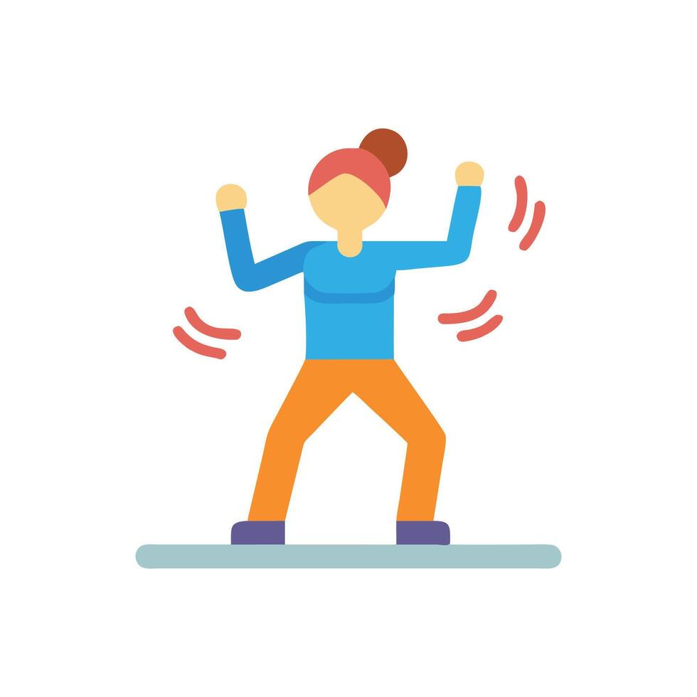 Group Aerobics Dance Icon vector