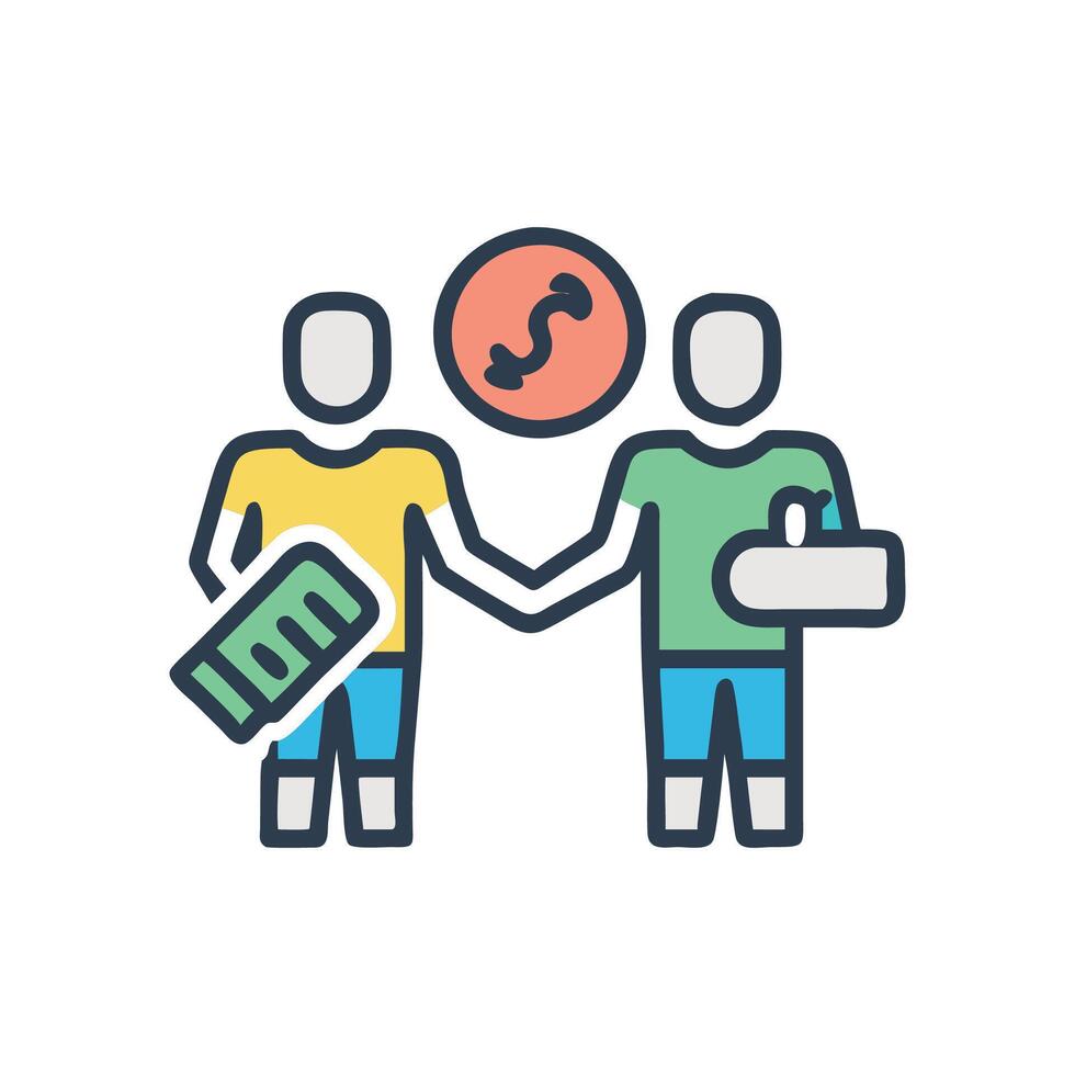 Dynamic Athlete Sponsorship Icon vector