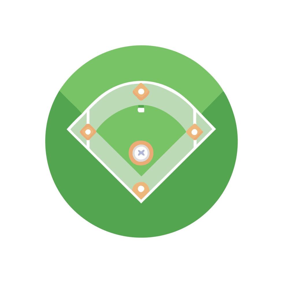 Dynamic Baseball Field Icon Design vector