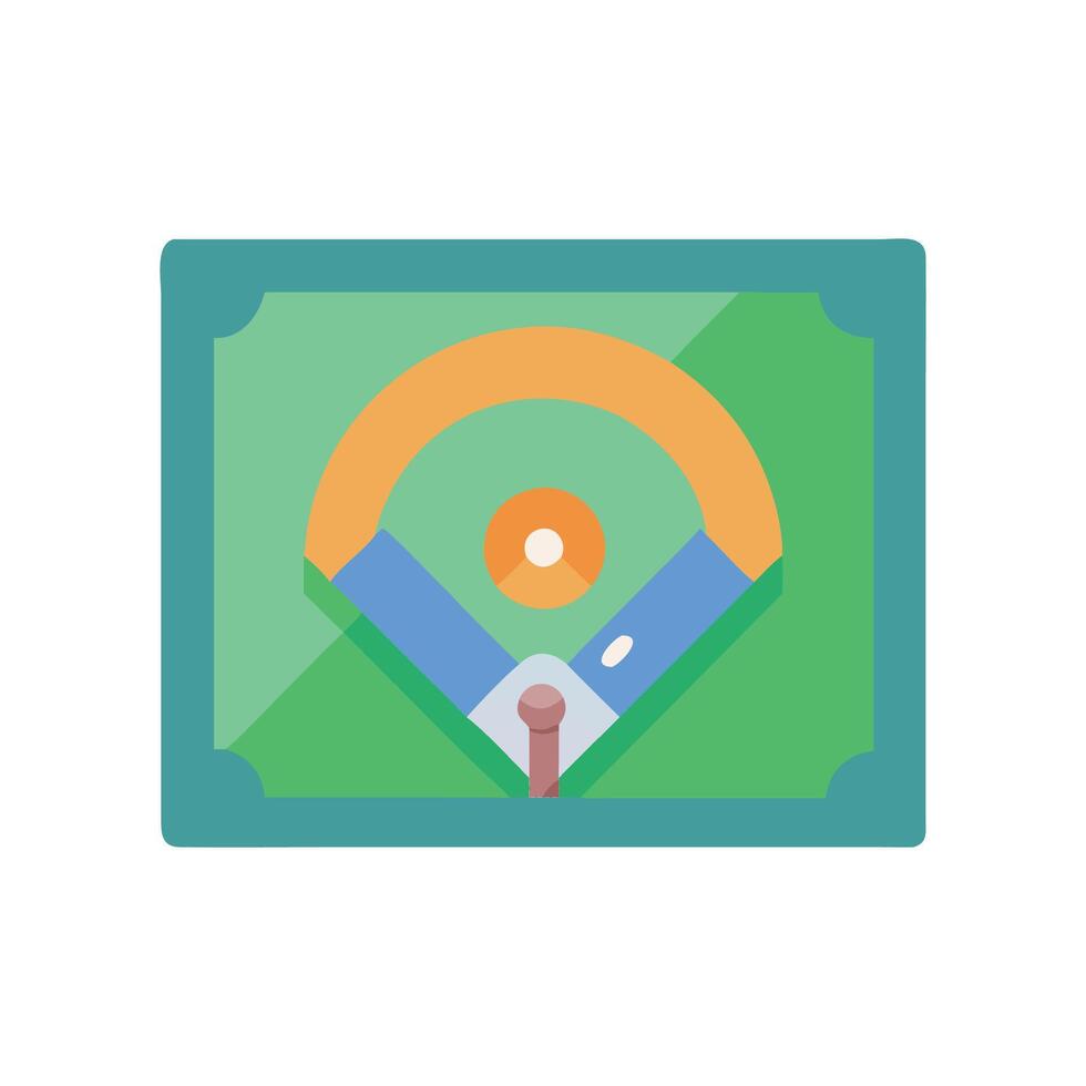 Baseball Field Sports Icon Design vector