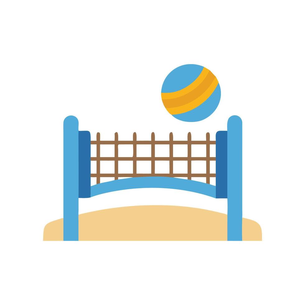 Dynamic Beach Volleyball Icon Design vector