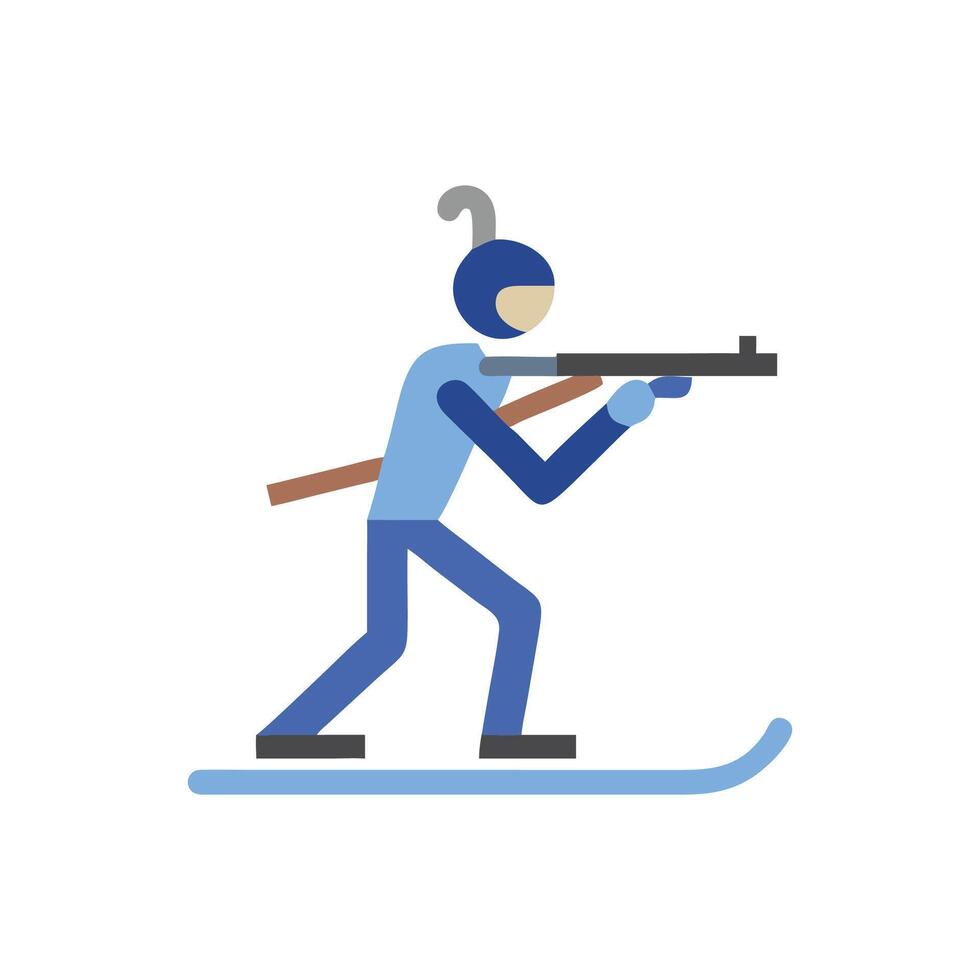 Biathlon Sports Icon Design vector