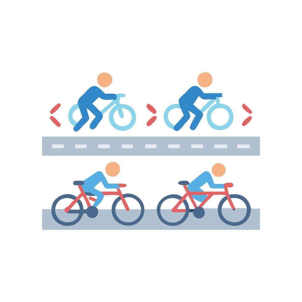 Dynamic Bicycle Race Icon Design vector