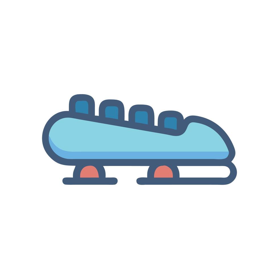 Dynamic Bobsled Icon for Sports vector