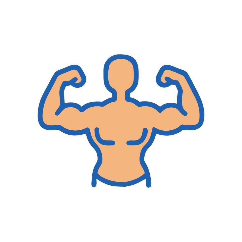 Icon Design for Bodybuilding Pose vector