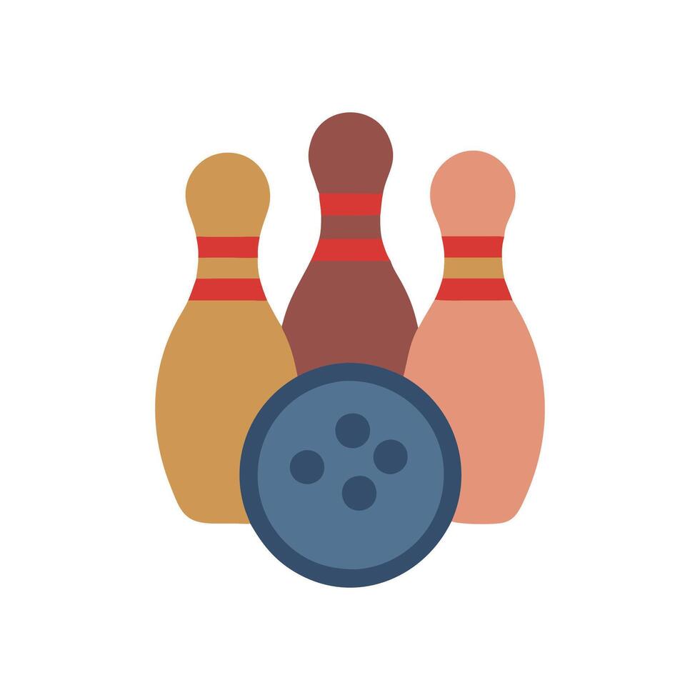 Bowling Ball and Pins Icon vector