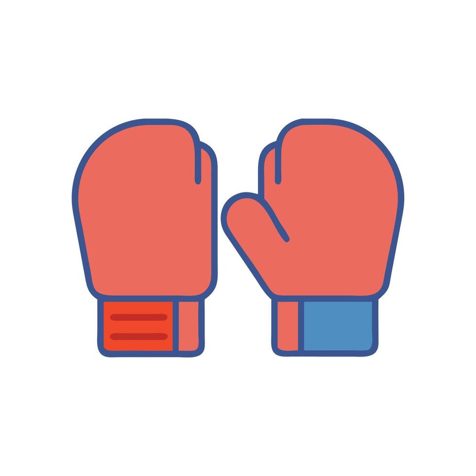 Dynamic Boxing Gloves Icon Design vector
