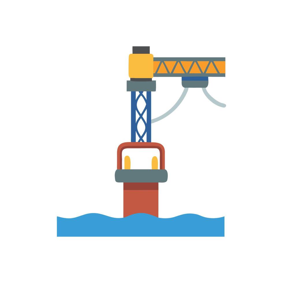 Bungee Jump Platform Icon Design vector