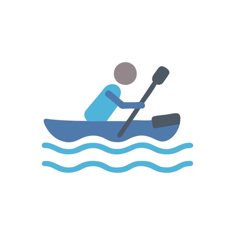 Canoe Sprint Icon for Sports vector