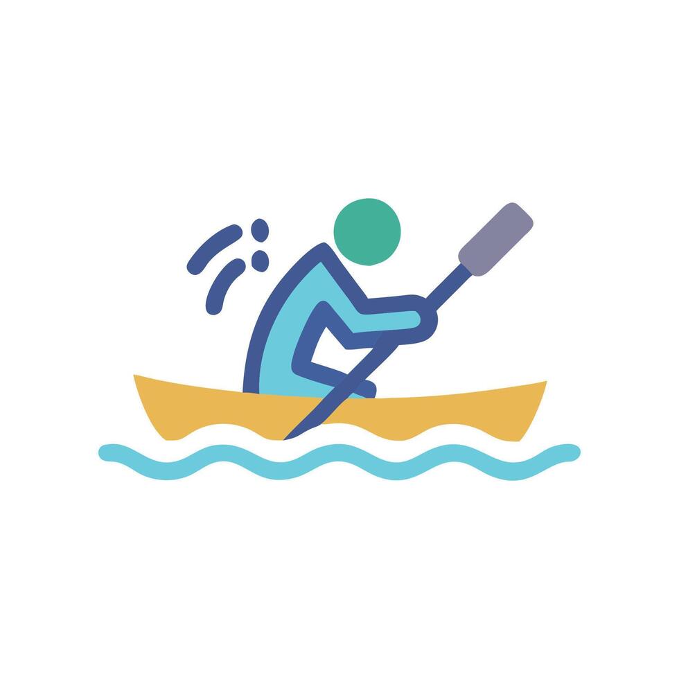 Icon Design for Canoe Sprint vector
