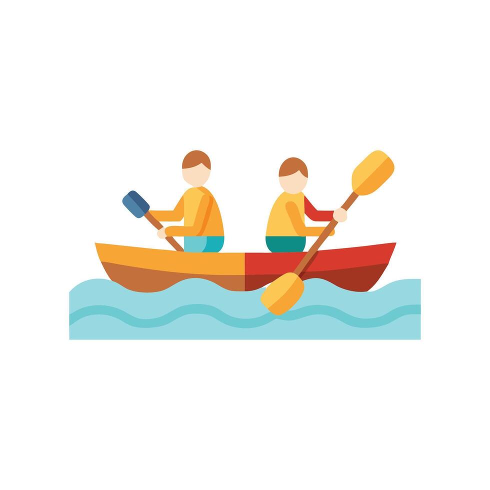 Canoeing Sports Icon Design vector