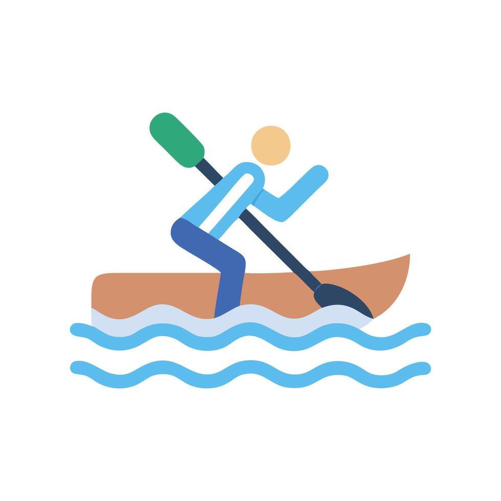 Canoe Sprint Sports Icon vector
