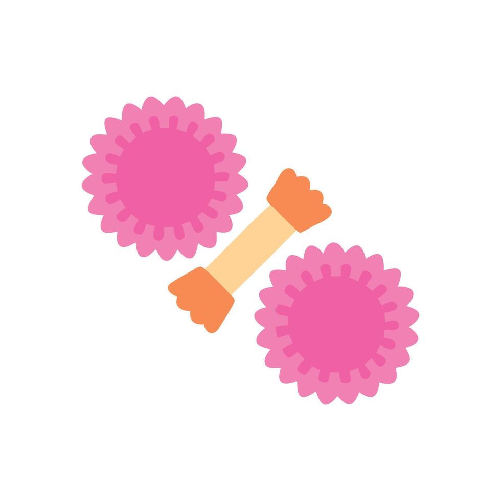 Dynamic Cheerleading Pom Poms Icon vector