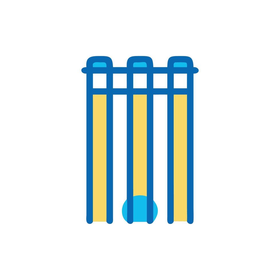 Cricket Wicket Sports Icon Design vector
