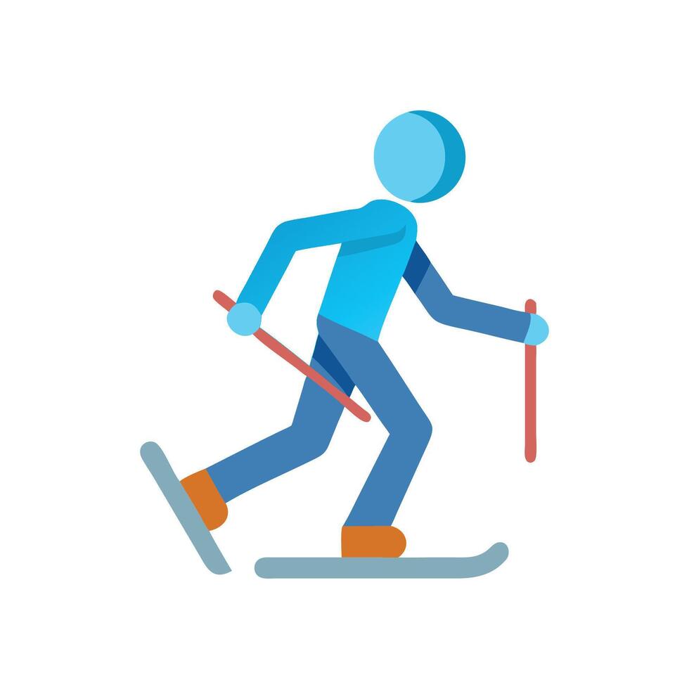 Icon Design for CrossCountry Skiing vector