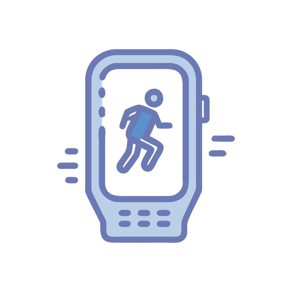 Digital Running Tracker Icon vector