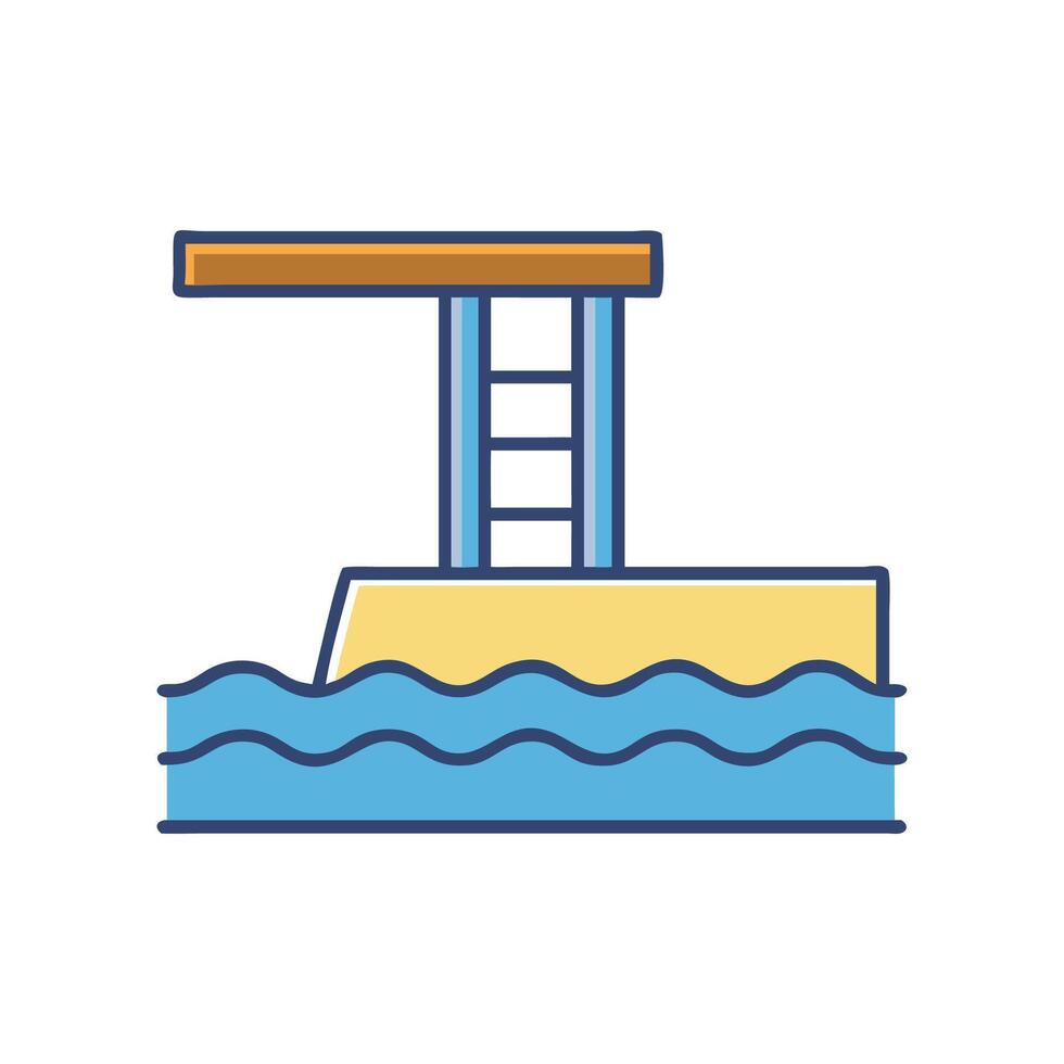 Diving Board Icon for Sports vector
