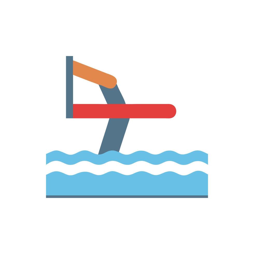 Diving Board Sports Icon Design vector