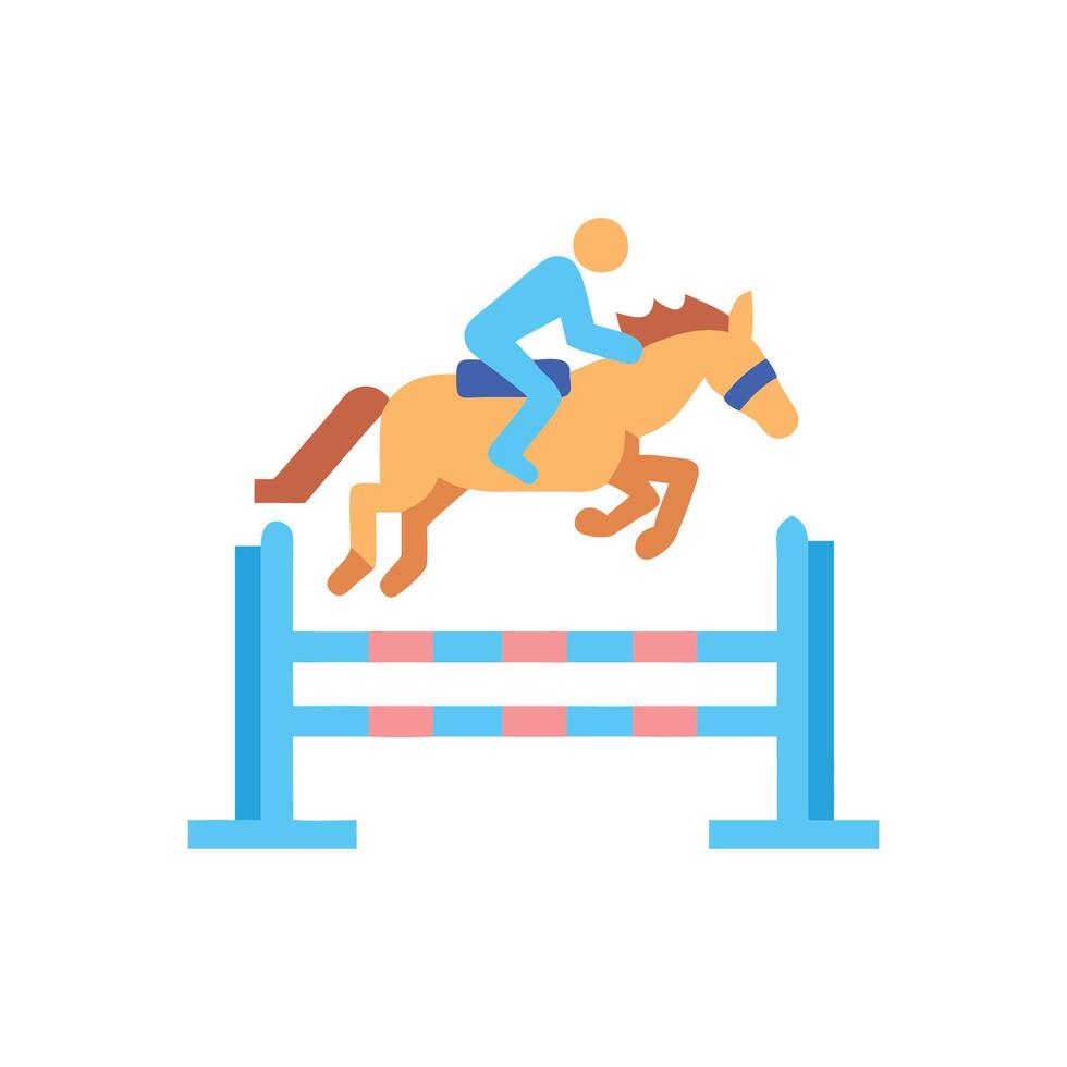 Equestrian Show Jumping Icon vector