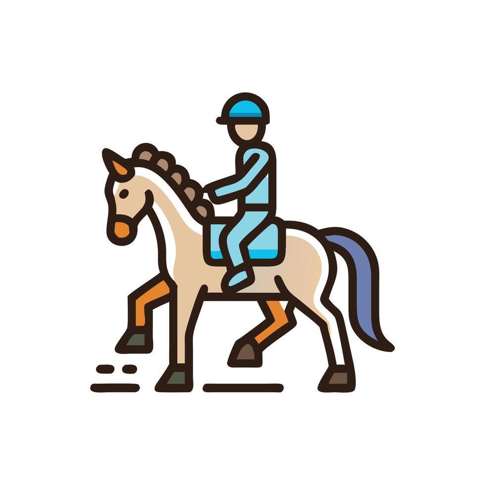 Dynamic Equestrian Dressage Icon vector