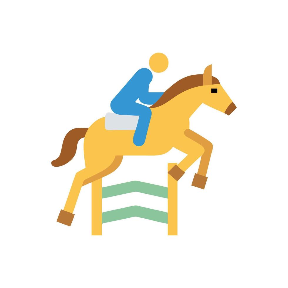 Icon Design for Equestrian Show Jumping vector