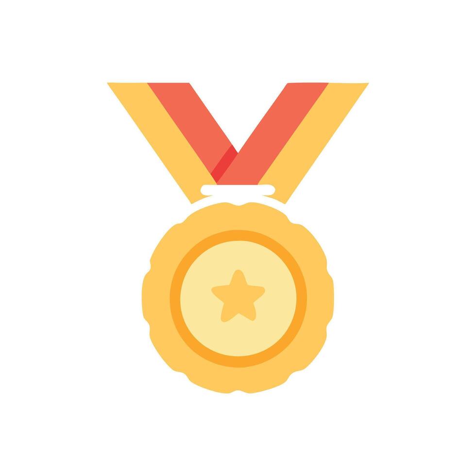 Gold Medal Icon for Achievement vector
