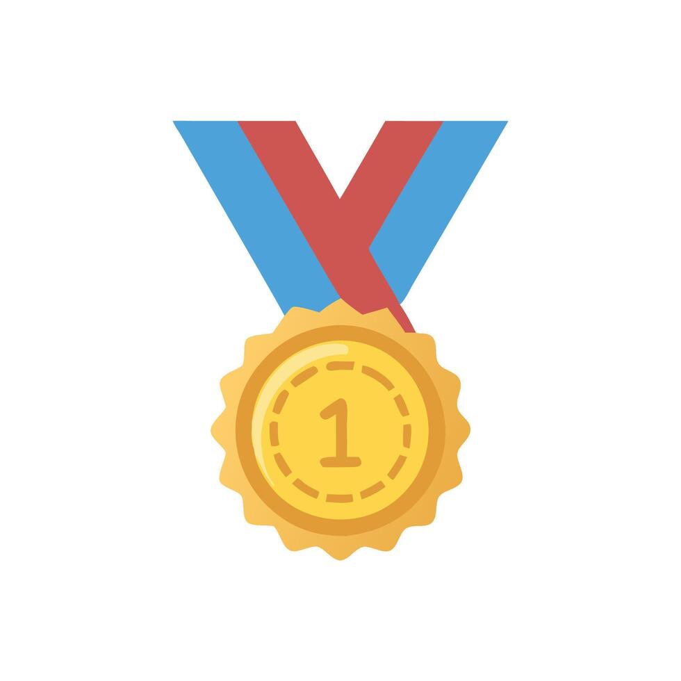 Creative Gold Medal Icon for Awards vector