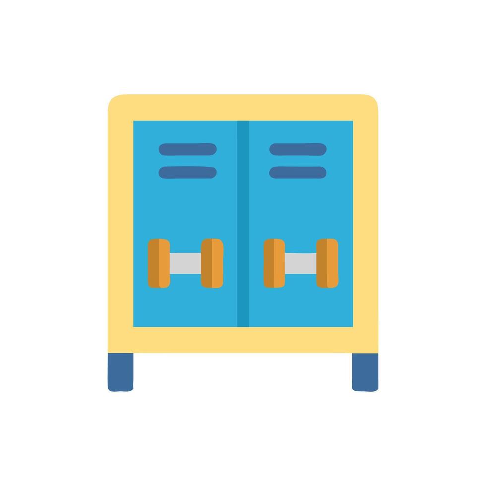 Stylized Gym Locker Graphic for Design vector