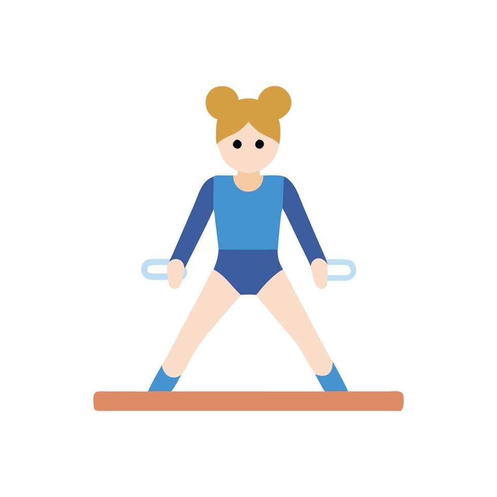 Stylized Gymnast Chalk Graphic for Sports vector