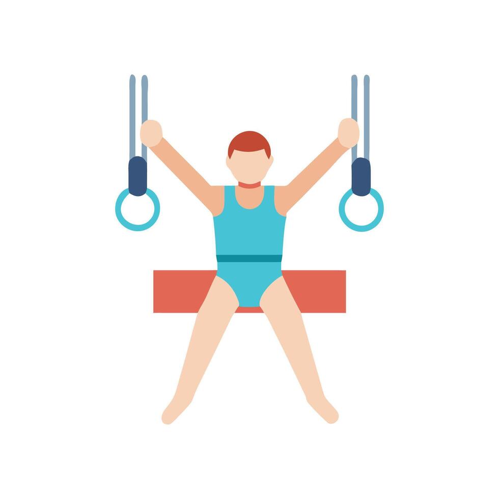 Gymnast Chalk Icon for Creative Use vector