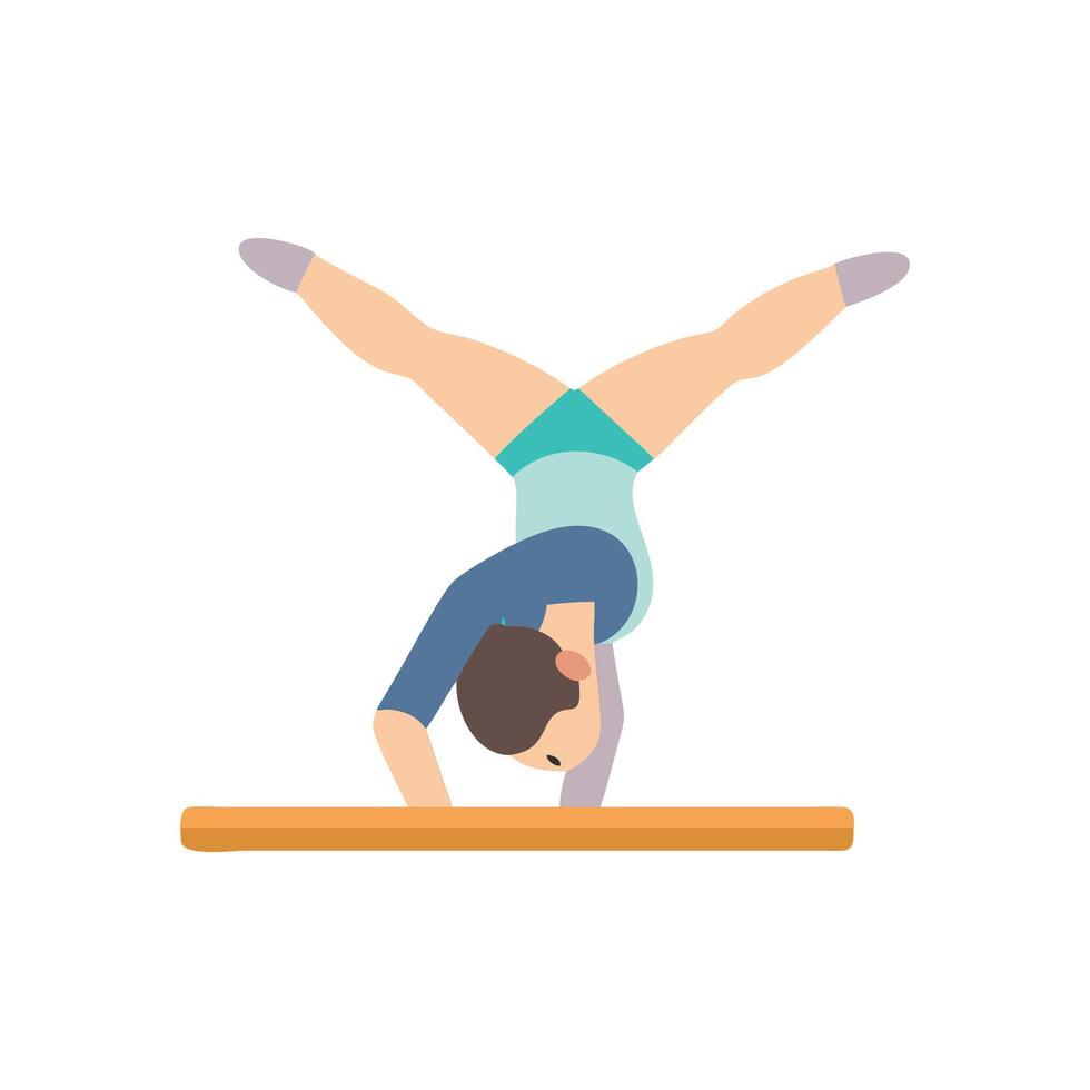 Gymnast Floor Exercise Icon for Training vector