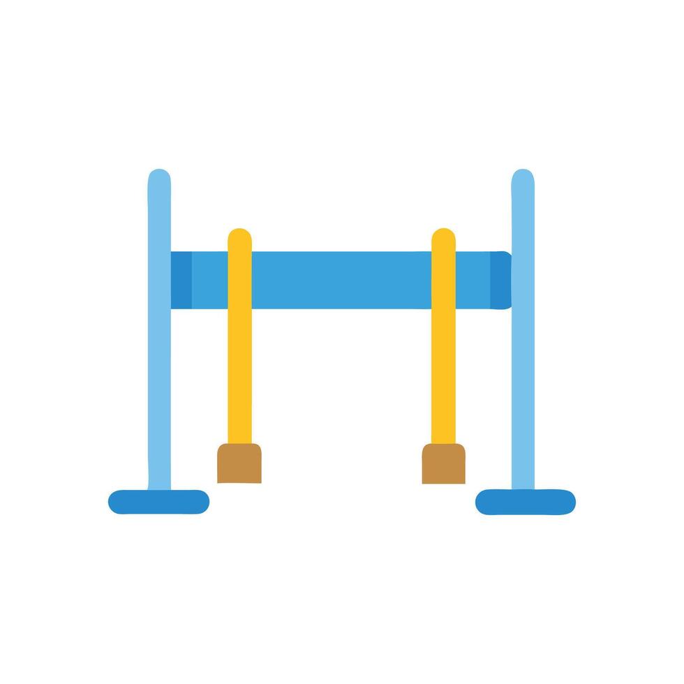 Stylized Uneven Bars Icon for Design vector