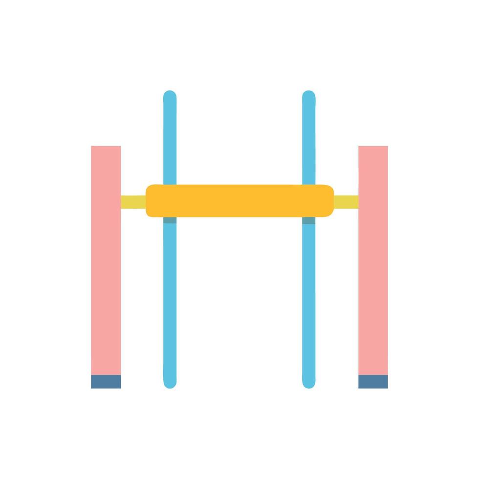 Creative Uneven Bars Icon for Gymnastics vector