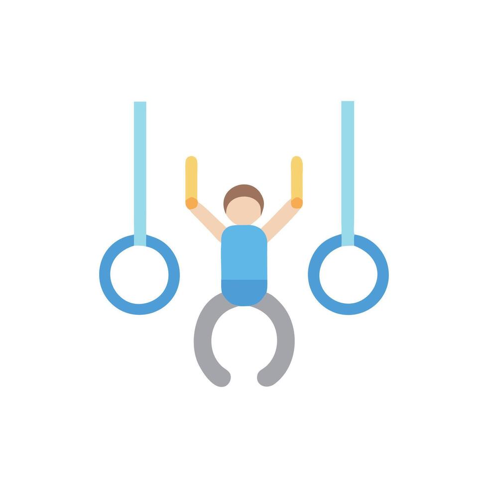 Creative Gymnast Rings Icon for Design vector