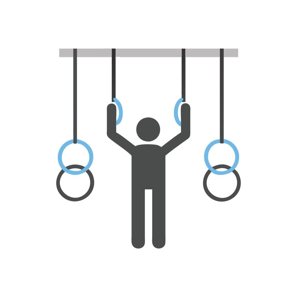 Gymnast Rings Icon for Artistic Design vector