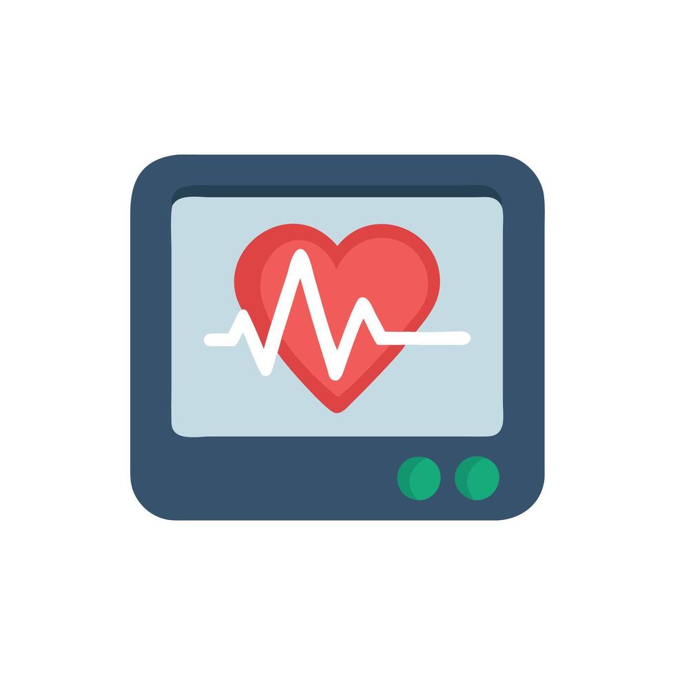 Creative Heart Rate Monitor Icon for Health vector