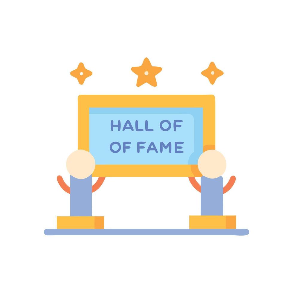 Hall of Fame Icon for Achievement Recognition vector