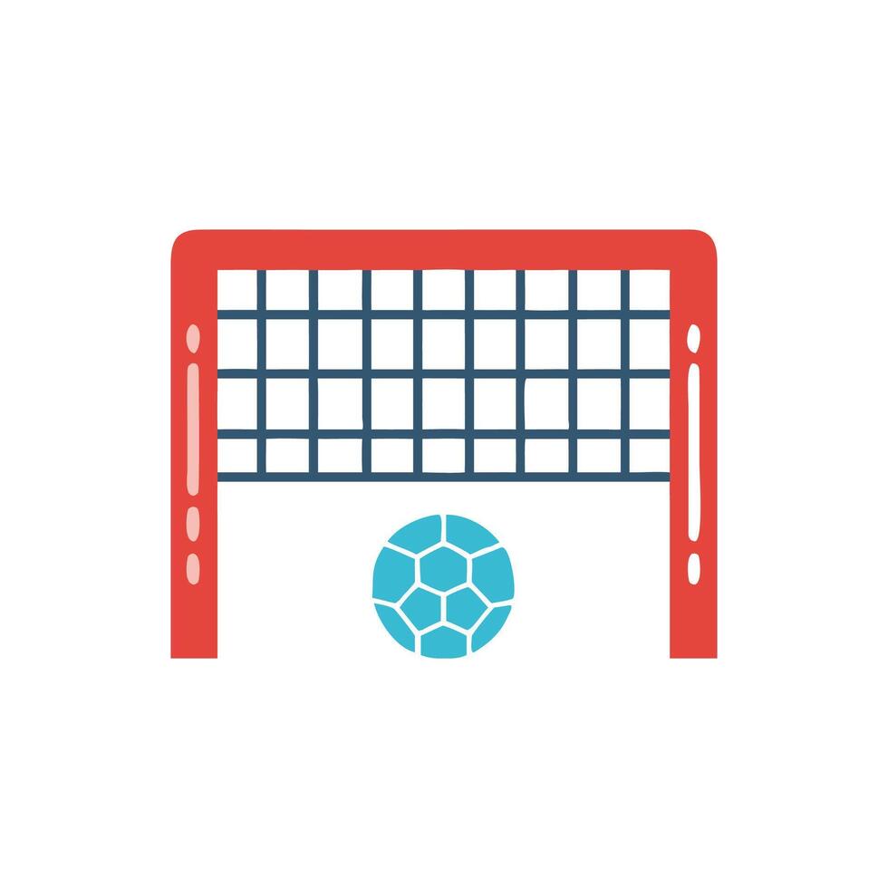 Creative Handball Goal Icon for Design vector