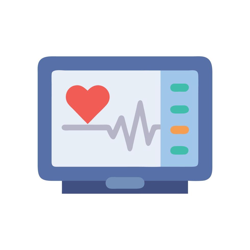 Heart Rate Monitor Icon for Fitness vector