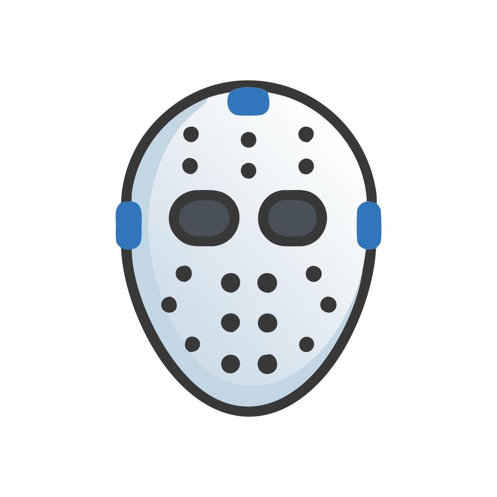 Stylized Goalie Mask Graphic for Hockey vector