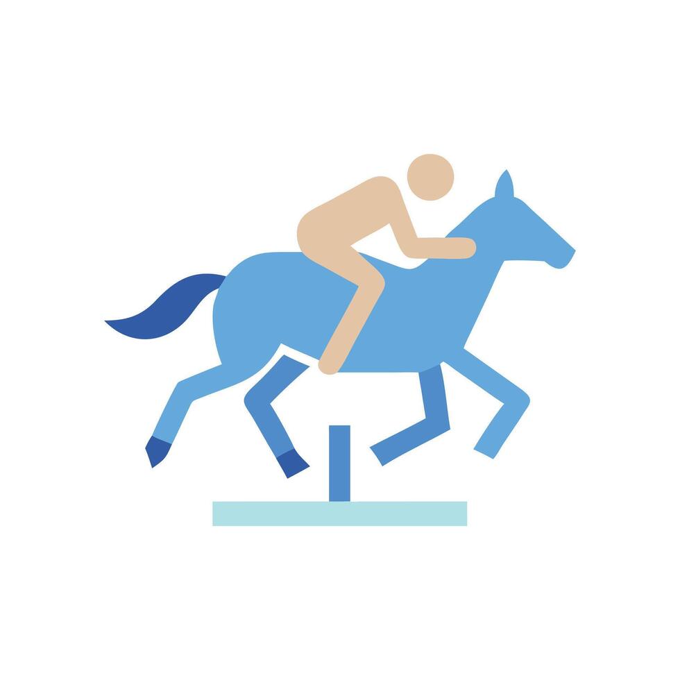 Stylized Horse Racing Graphic for Events vector