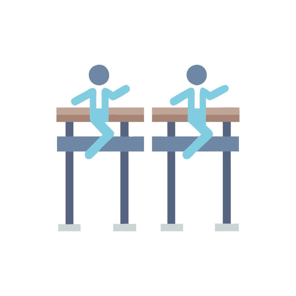 Creative Hurdles Race Icon for Design vector