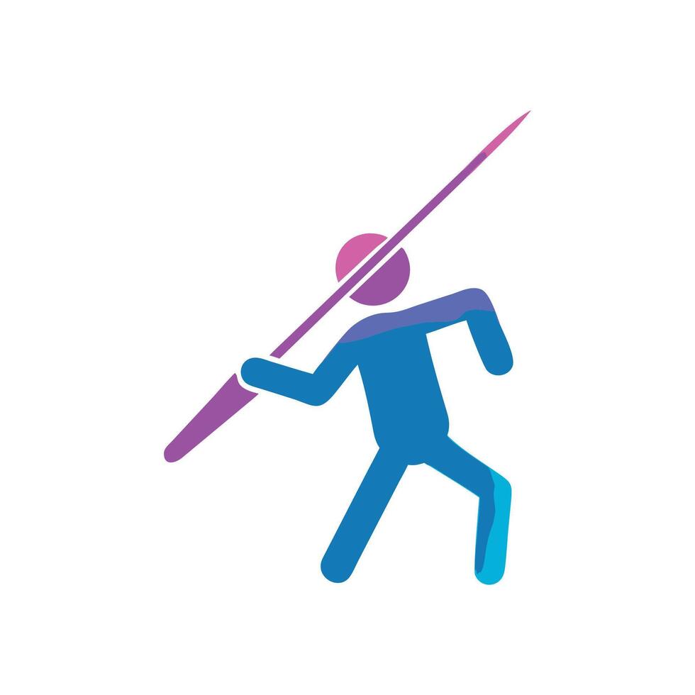 Javelin Throw Icon for Track Events vector