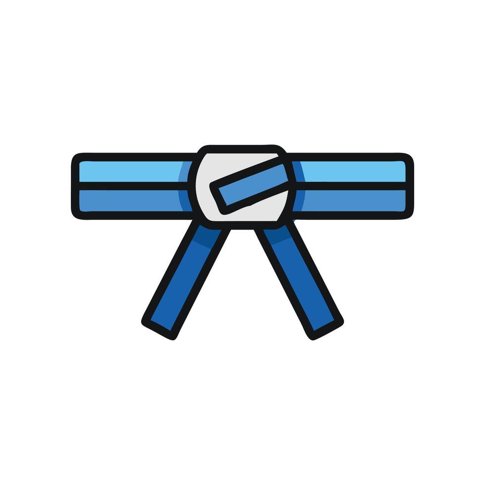 Judo Belt Icon for Martial Arts vector